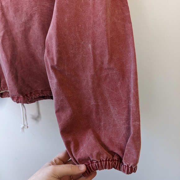 Vintage 90s/Y2K Anorak Distressed Wash Quarter Zip Pull Over Jacket - Picture 7 of 11